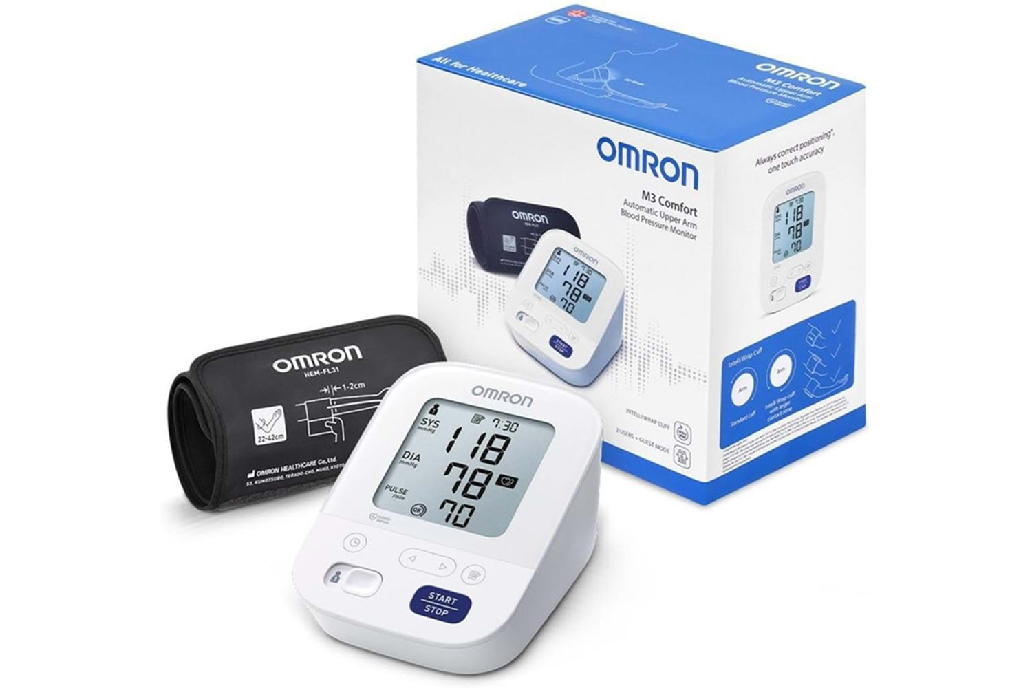 Omron M3 Comfort HEM-7155-E Koldan Ölçer Tansiyon Aleti