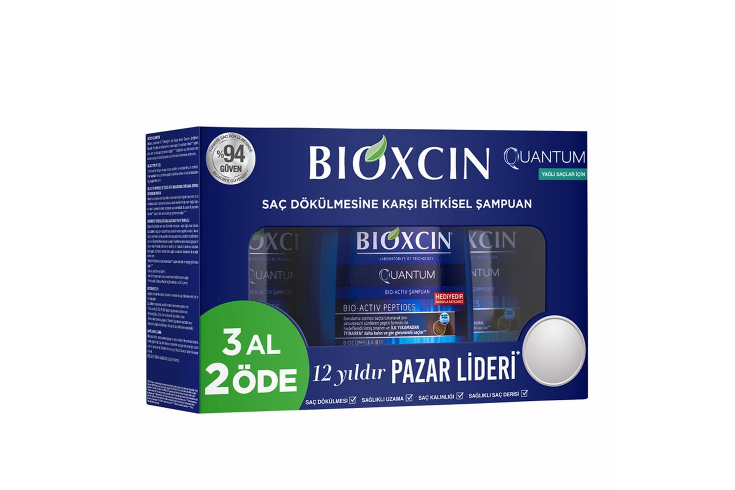 Bioxcin Quantum Yağlı Saçlar İçin Şampuan 300 ml - 3 Al 2 Öde