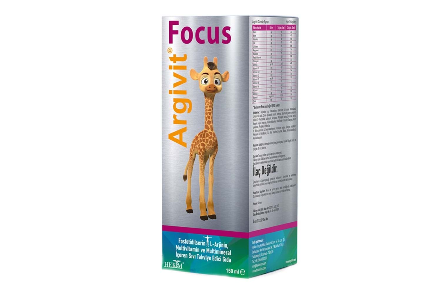 Argivit Focus Takviye Edici Gıda Şurup 150 ml