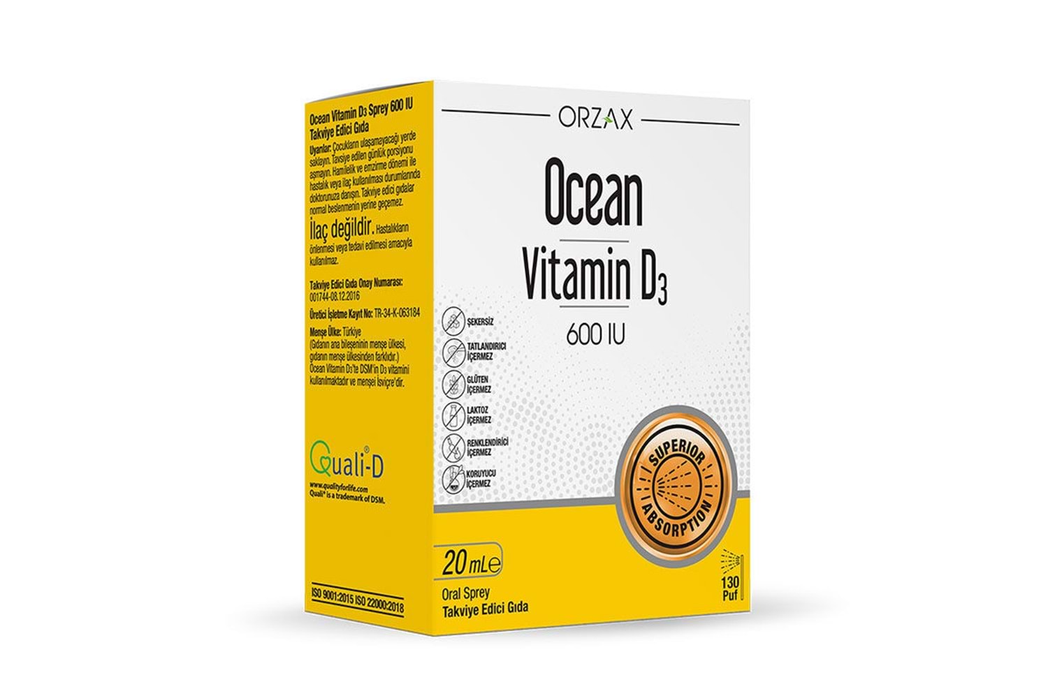 Ocean Vitamin D3 600 IU Oral Sprey 20 ml