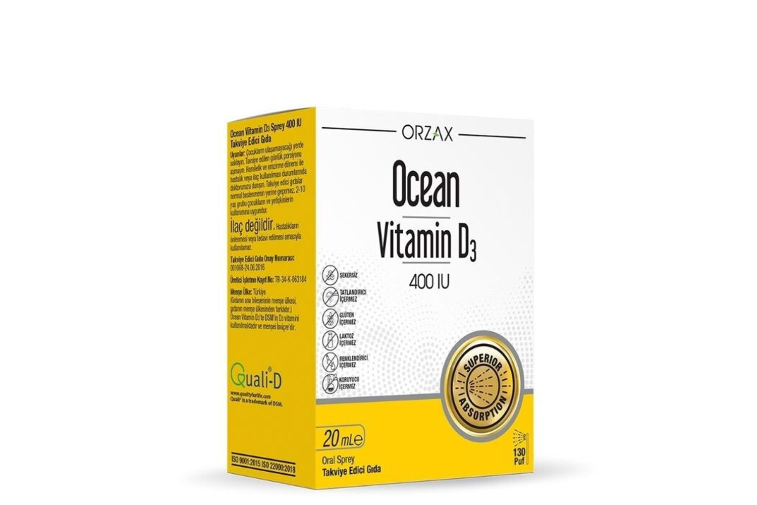 Ocean Vitamin D3 400 IU Oral Sprey 20 ml