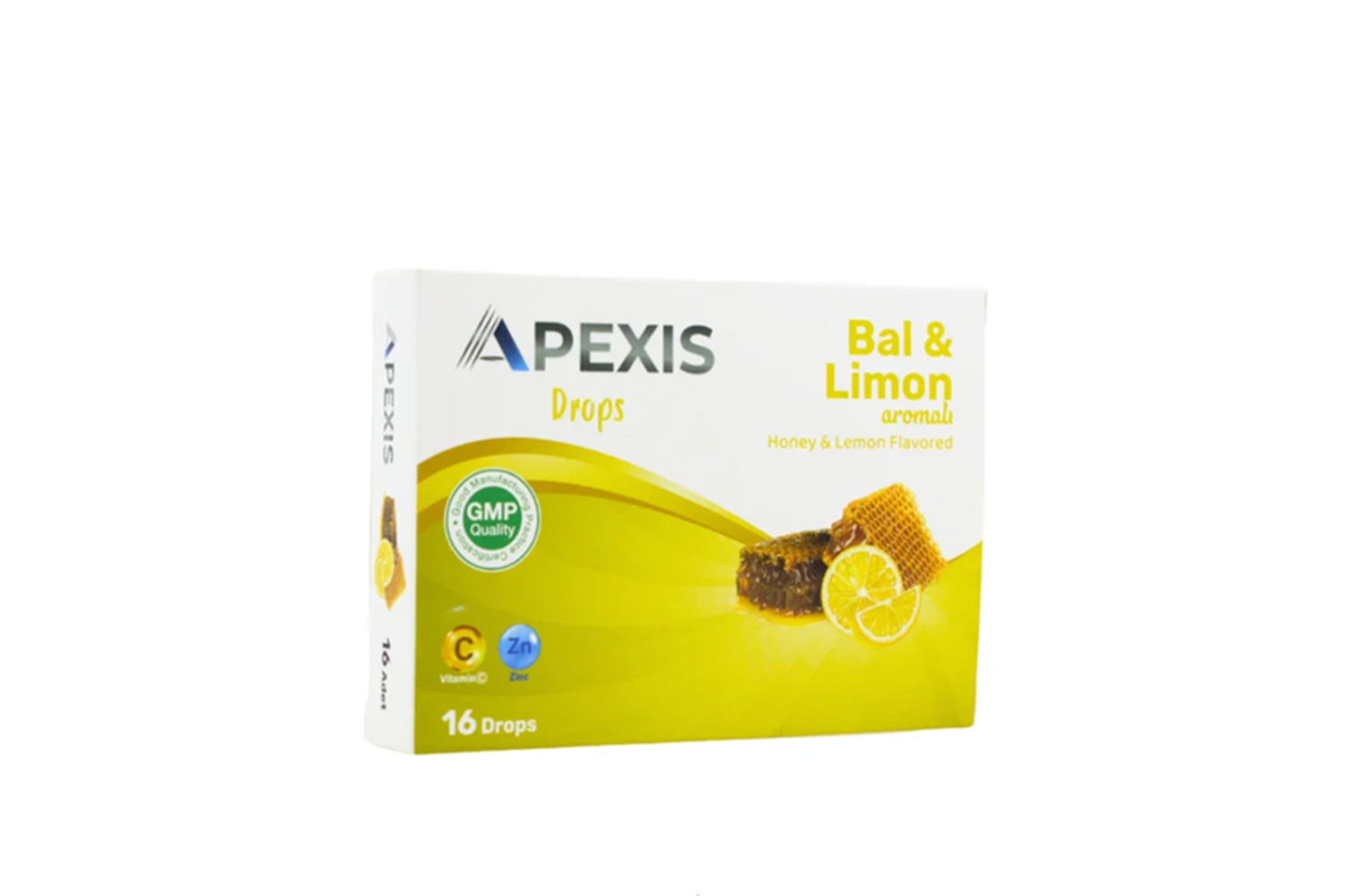 Apexis Drops Bal ve Limon Aromalı Pastil 16'lı