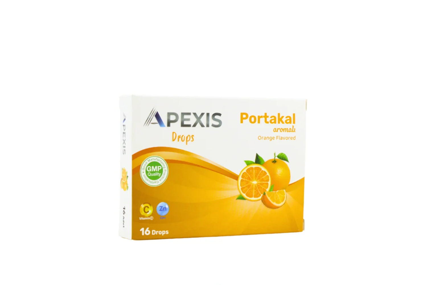 Apexis Drops Portakal Aromalı Pastil 16'lı