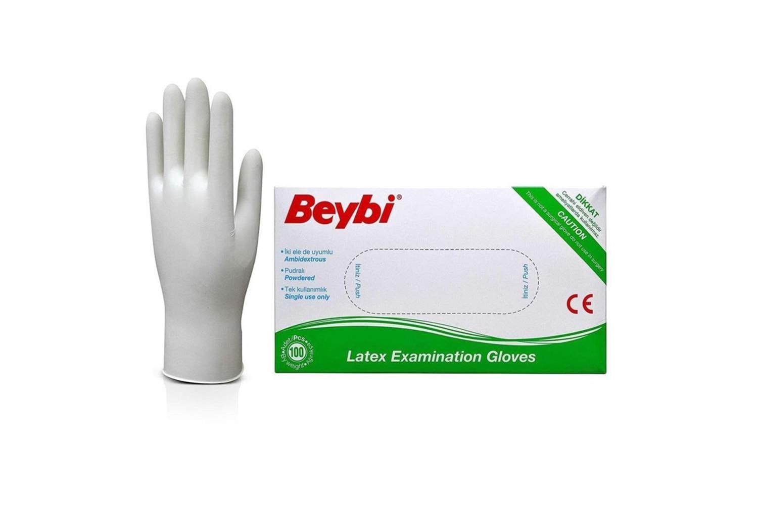 Beybi Lateks Eldiven Pudralı Small 100'lü