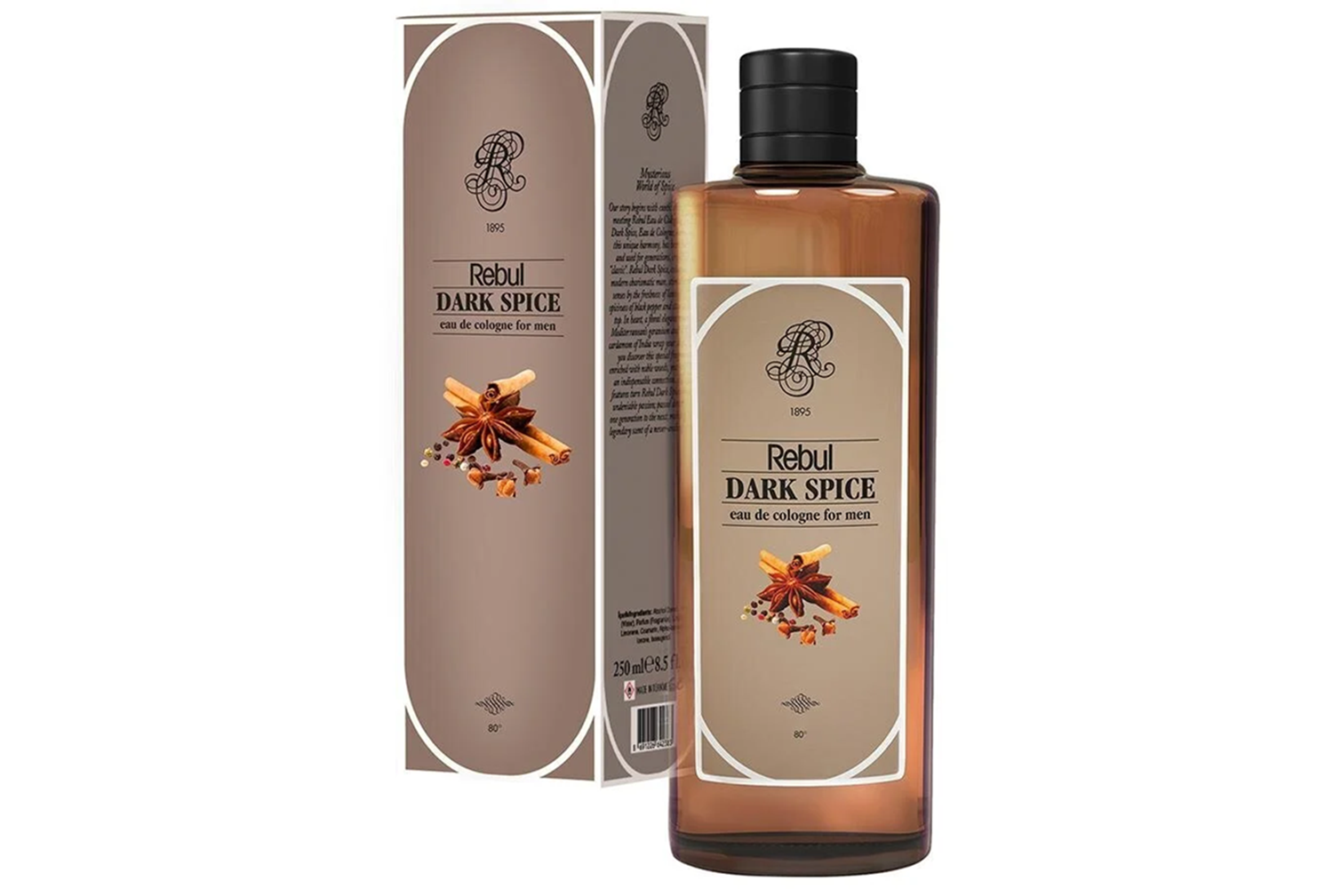 Rebul Dark Spice Kolonya Cam Şişe 270 ml