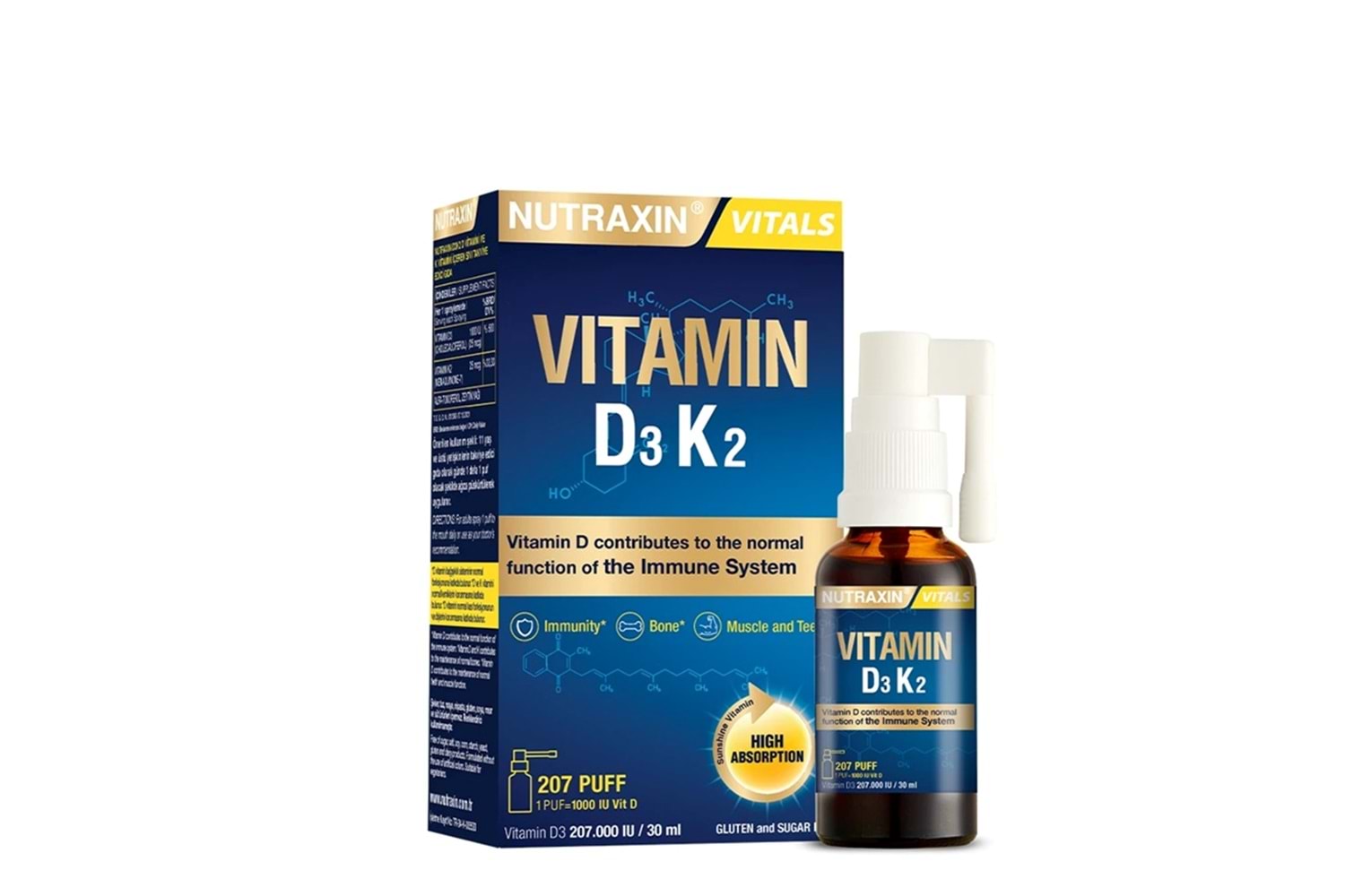 Nutraxin Vitamin D3K2 Sprey 30 ml