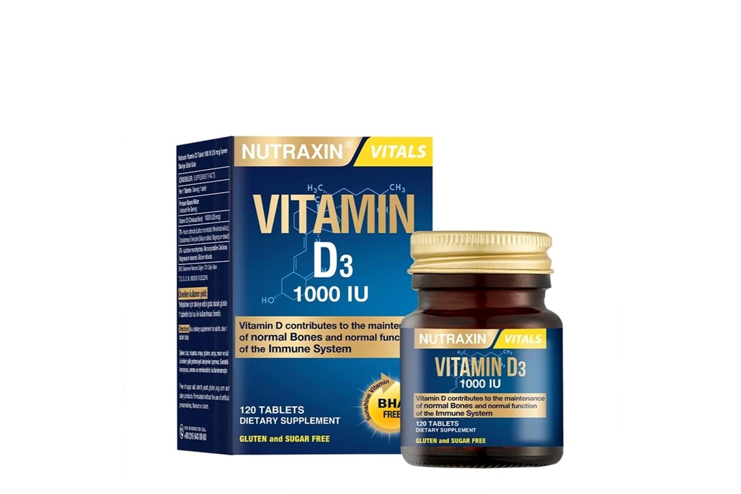 Nutraxin D3 Vitamin 1000 IU 120 Tablet
