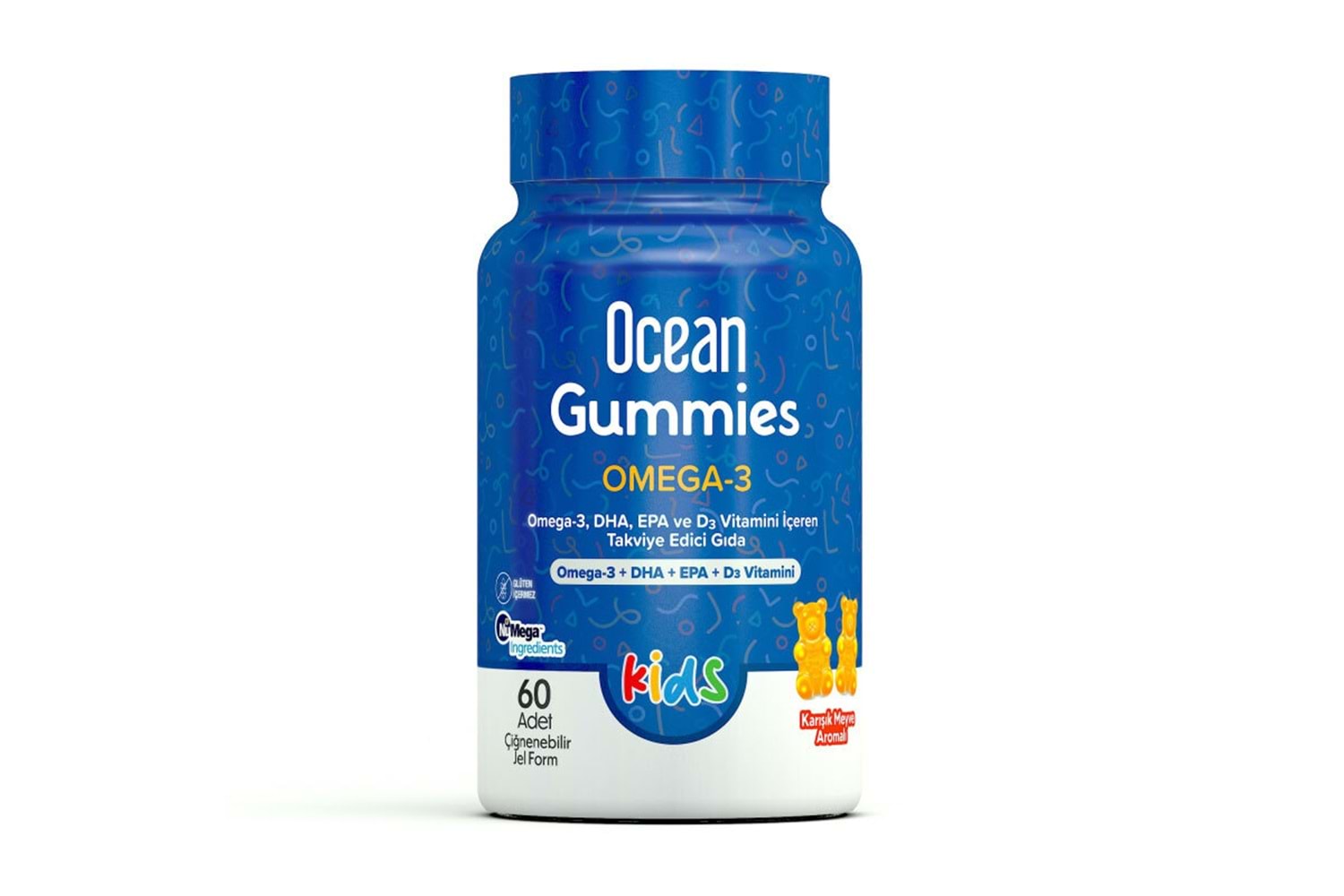 Ocean Gummies Omega 3 60 Adet Çiğnenebilir Jel Form