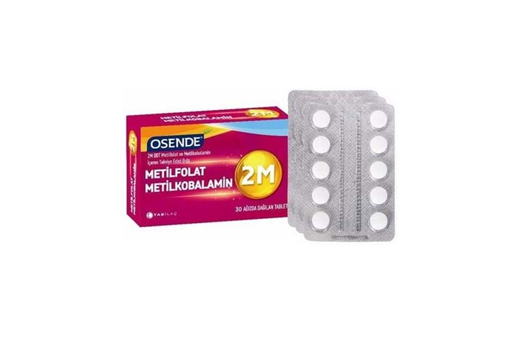 Osende 2M ODT Metilfolat & Metilkobalamin 30 Ağızda Dağılan Tablet