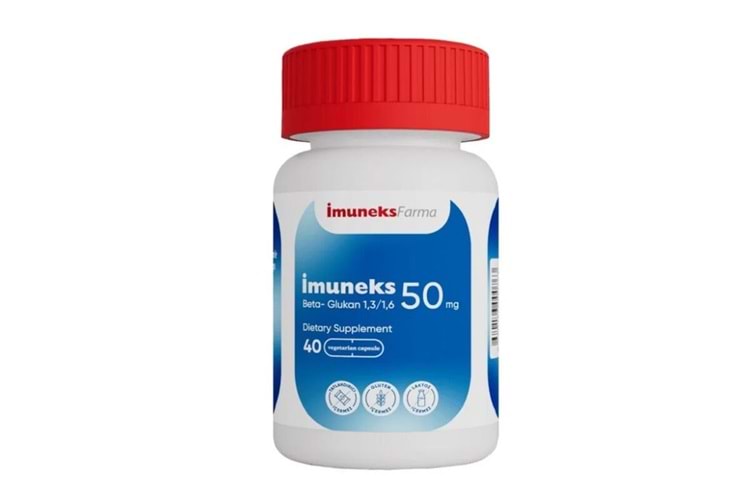 İmuneks Beta Glucan 1,3/1,6 50 mg 40 Kapsül