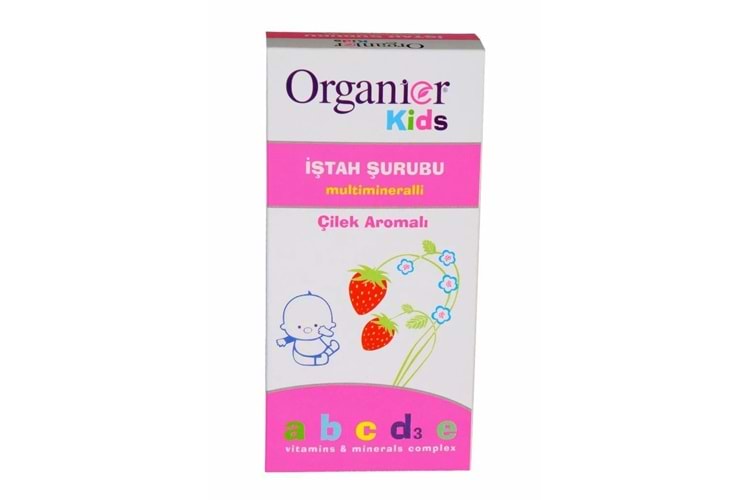 Organier Kids Çilek Aromalı İştah Açıcı Şurup 200 ml