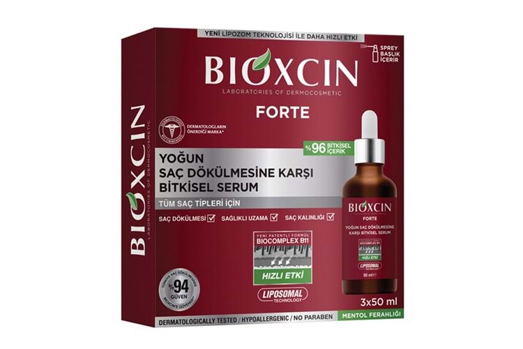 Bioxcin Forte Saç Bakım Serumu 50 ml 3'lü