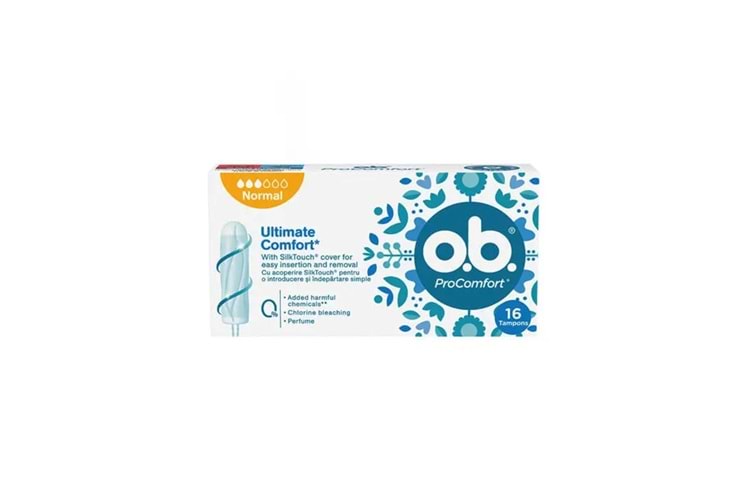 O.B. Ultimate Comfort Tampon Normal 16'lı