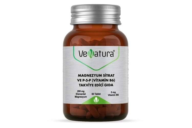 Venatura Magnezyum Sitrat ve P5P Vitamin B6 60 Tablet