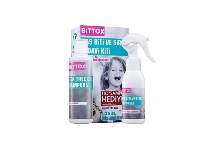 Bittox Bit Spreyi 100 ml + TTO Şampuan 150 ml + Metal Tarak Hediyeli