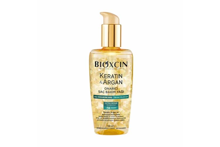 Bioxcin Keratin ve Argan Onarıcı Saç Bakım Yağı 150 ml