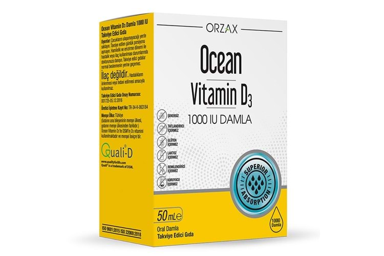 Ocean Vitamin D3 1000 IU Damla 50 ml