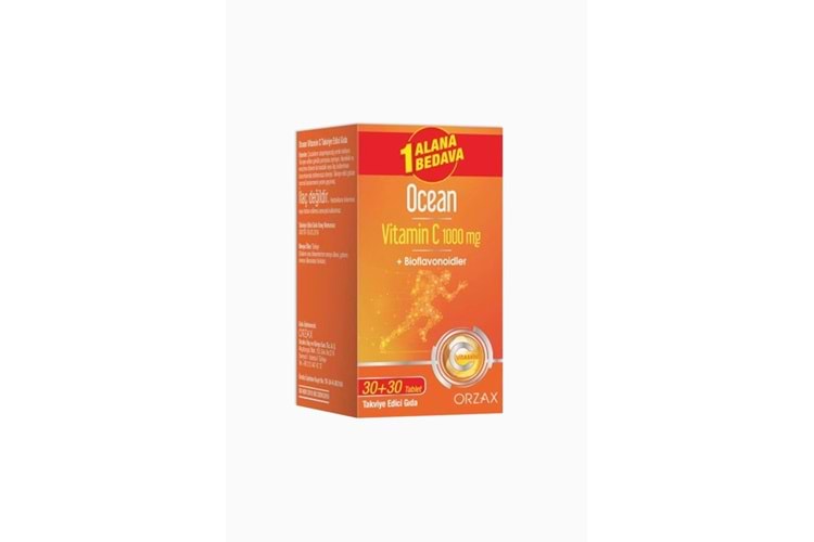 Ocean Vitamin C 1000 mg 30 Tablet - 1 Alana 1 Bedava