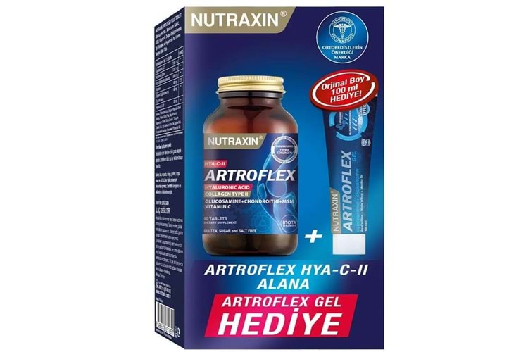 Nutraxin Artroflex Hya-C-II 90 Tablet + Extra Gel 100 ml Hediyeli