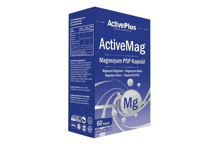 Active Plus Activemag Magnezyum P5p 60 Kapsül
