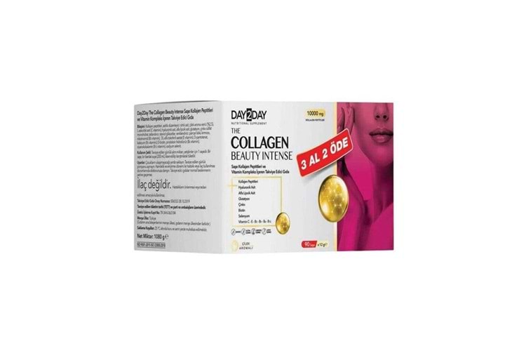 Day2Day The Collagen Beauty Çilek Aromalı 10000 mg 30 Saşe - 3 Al 2 Öde