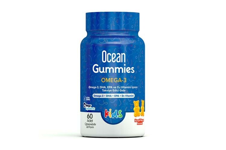 Ocean Gummies Omega 3 60 Adet Çiğnenebilir Jel Form