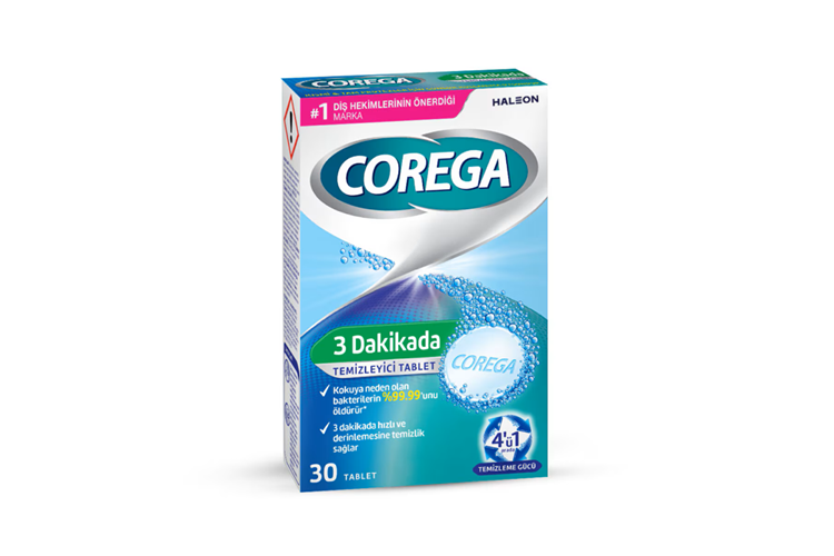 Corega Temizleyici 30 Tablet-Nane Ferahlığı