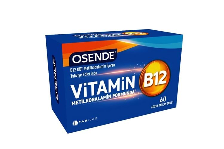 Osende Vitamin B12 60 Ağızda Dağılan Tablet