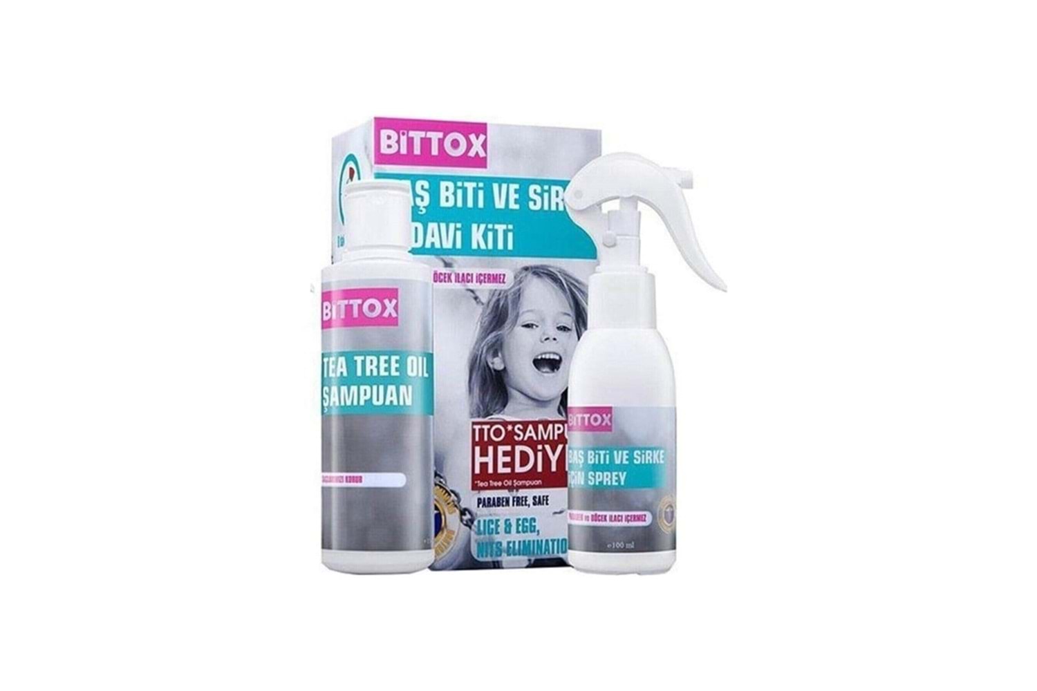 Bittox Bit Spreyi 100 ml + TTO Şampuan 150 ml + Metal Tarak Hediyeli