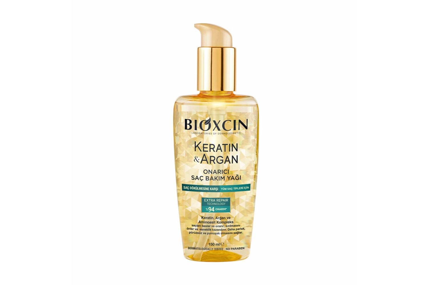 Bioxcin Keratin ve Argan Onarıcı Saç Bakım Yağı 150 ml