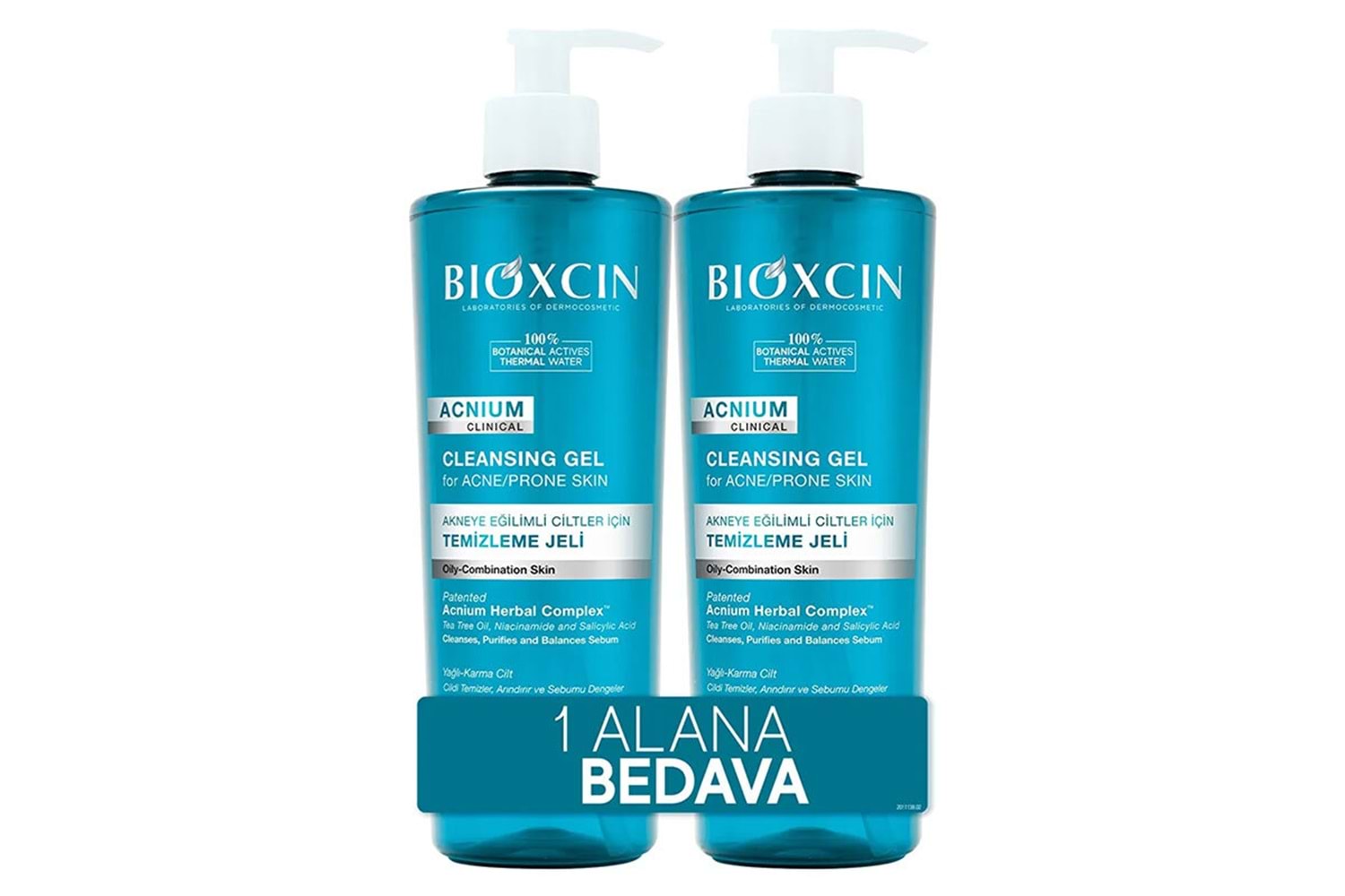 Bioxcin Acnium Yüz Yıkama Jeli Sebium Dengeleyici 500 ml - 1+1 Hediyeli