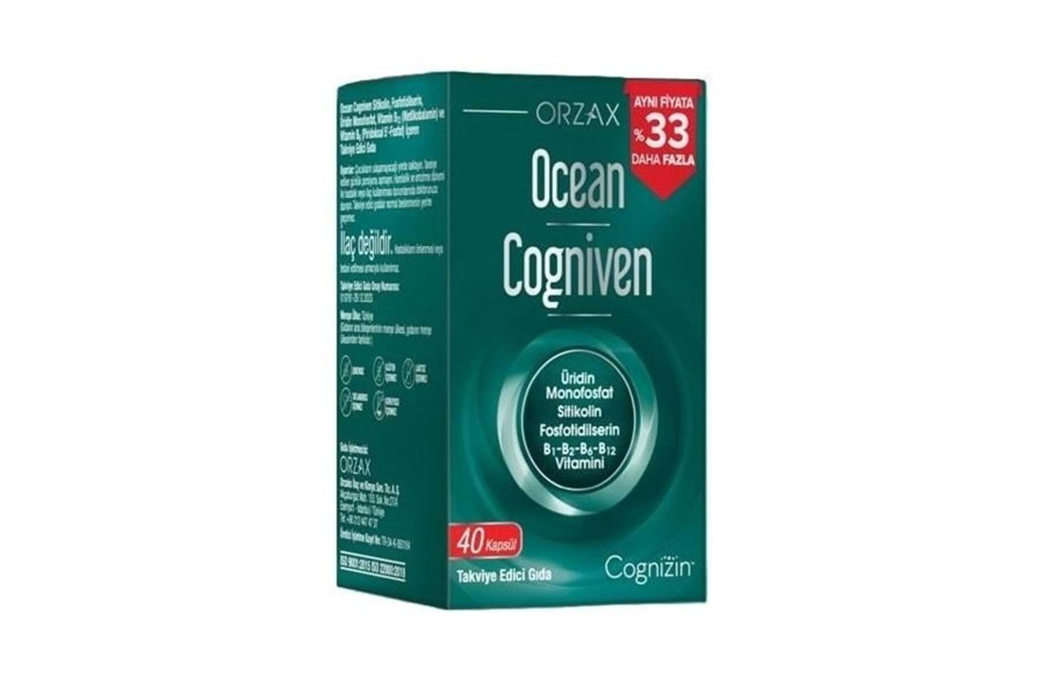 Ocean Cogniven 40 Kapsül - %33 Daha Fazla Etiketli