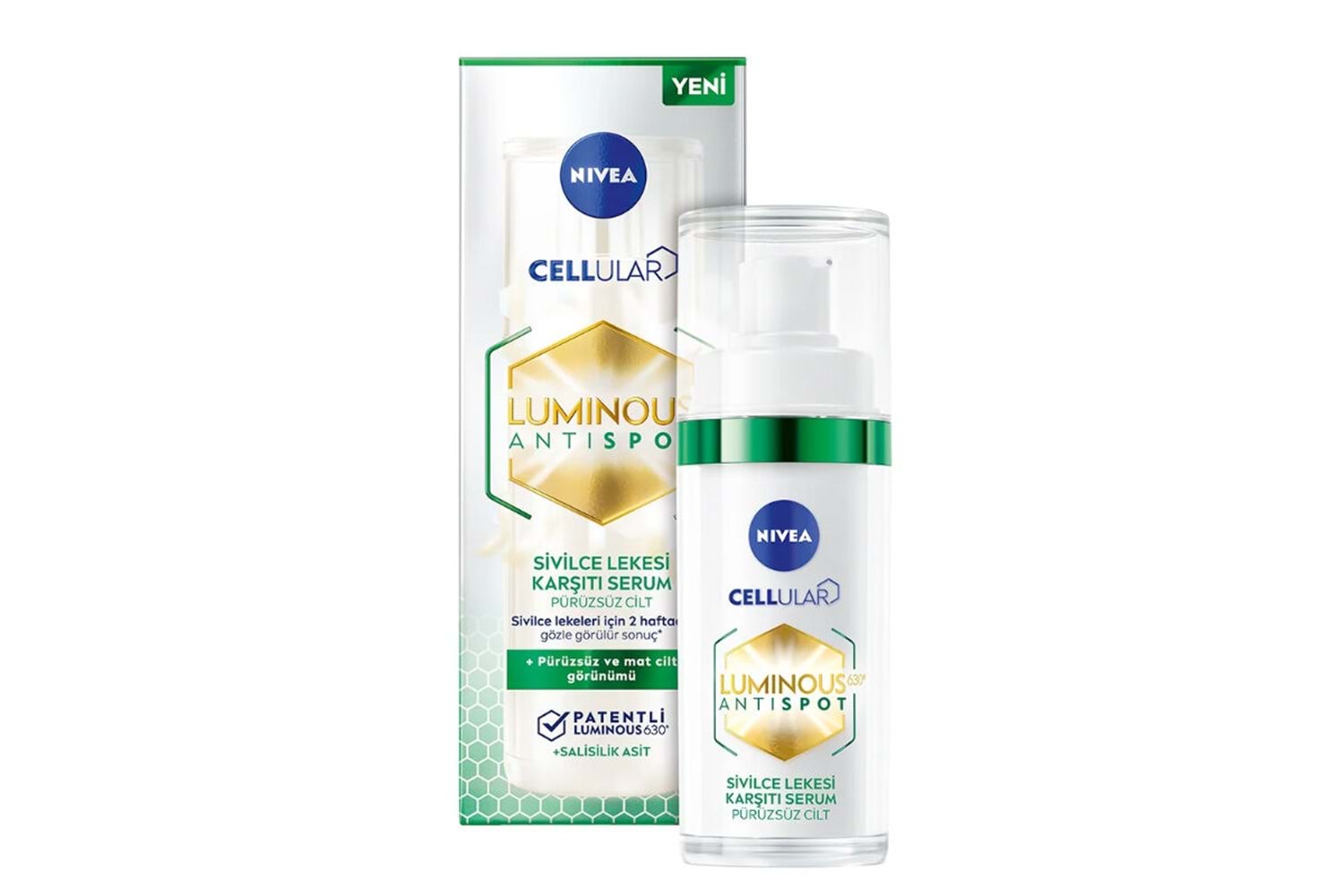 Nivea Luminous630 Karşıtı Serum Karma ve Yağlı Ciltler İçin Salisilik Asit ve Hyaluronik Asit 30 ml